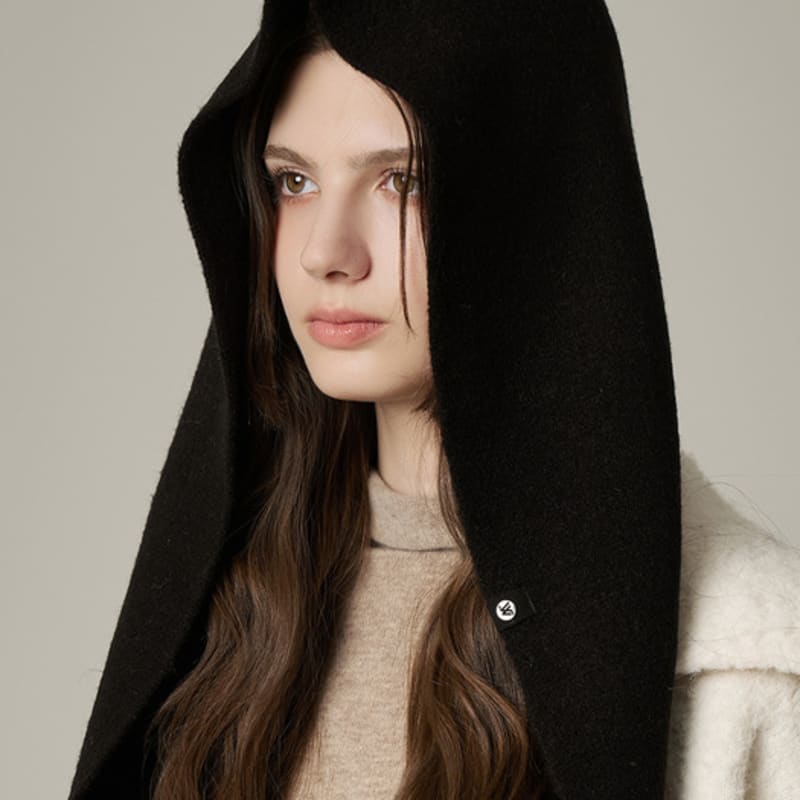 WHITE SANDS Wool Hooded Muffler Trika (4 colors)