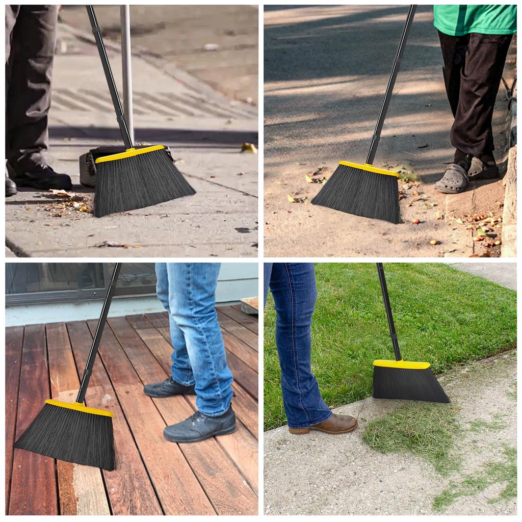 JEHONN Total Length Bristles Width Easy To Cleaning Long Ideal for Yellow Broom, 140cm, 36cm, Store, Tool, Broom, Outdoor, Indoor, Handle, Entrance,