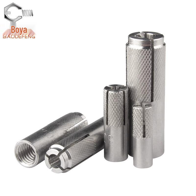 304 Stainless Steel Internal Expansion Screw and Wall Plug, Flat Expansion, M6/M8/M10/M12