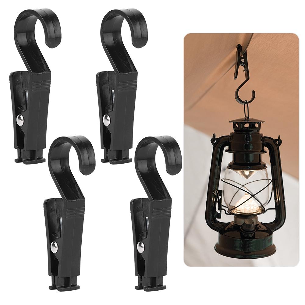 4pcs Tent Tarp Hook Clips Multipurpose Portable Hanging Tarp Hook Clip for Outdoor Activity