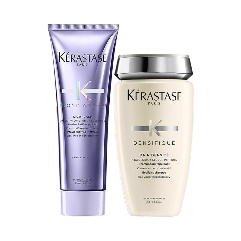 Kérastase toiletry set Platinum Revitalizing Shampoo Hair Mask Care Repair Two-piece set: 250ml revitalizing shampoo + 250ml hydrating hair mask золотой
