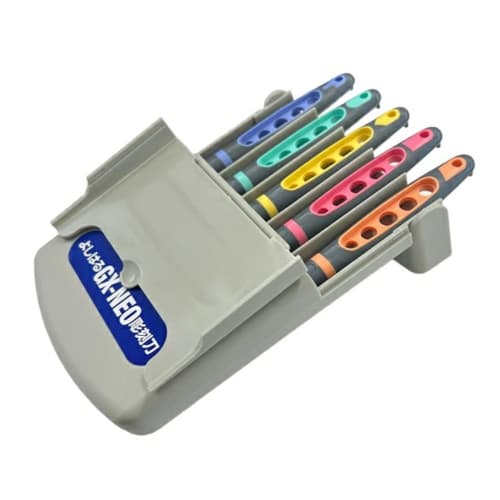 Yoshiharu Cutlery Yoshiharu Carving Chisels with Safety Guard, Steel Blades, Rubber Grips, 5-Piece Set GX-NEO