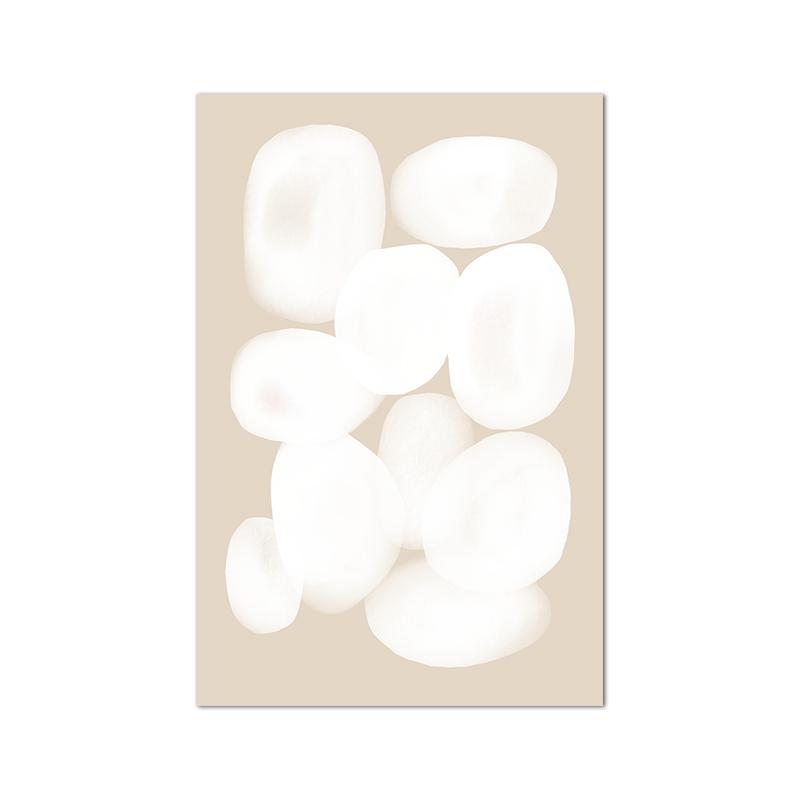 Earth Tone Abstract Geometry Canvas Painting Beige Gray Neutral Color Poster Wall Pictures Boho Wall Art Print Living Room Decor