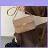 French Style Women's Bag 2023 Autumn And Winter New Tide Pure Color Pu Small Square Bag Street Fashion Daily Shoulder Bag