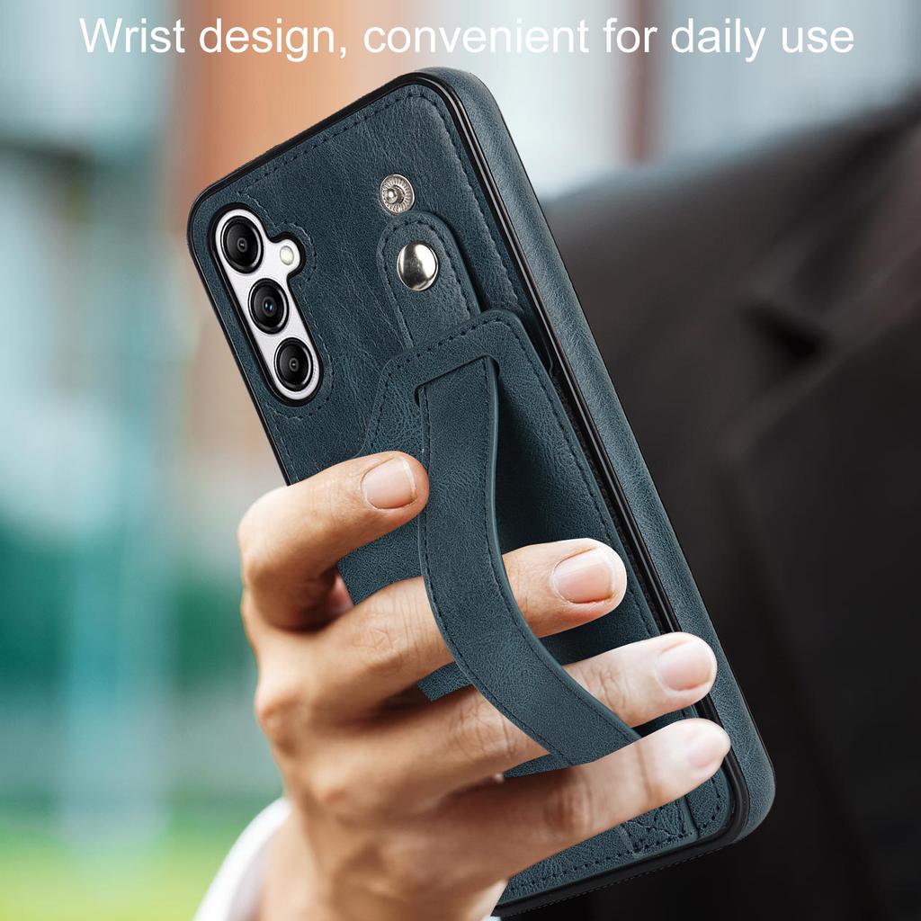 Applicable to Samsung A54 5G wristband leather mobile phone case A14 fashion mobile phone case A53 multi-function card bag in stock