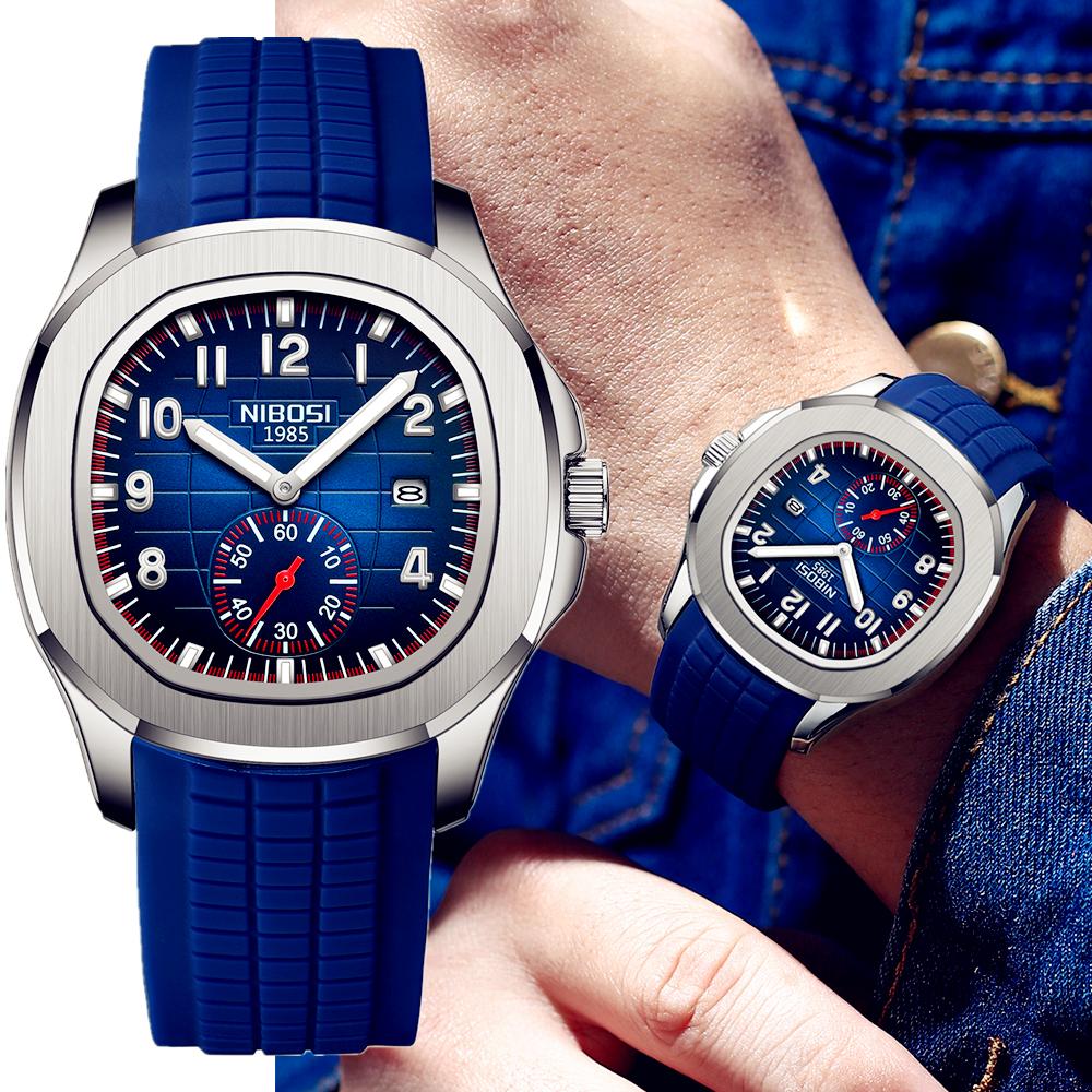 Luminous Waterproof Quartz Men's Watch Sports Comfort Silicone Strap Independent Small Second Disc Calendar Watch