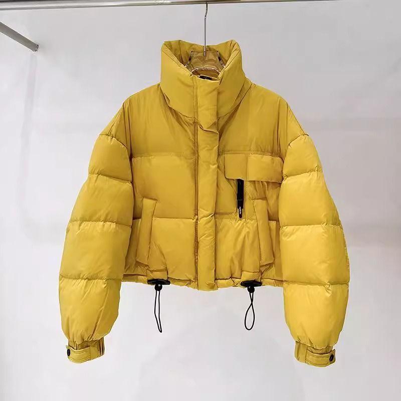 Women's Short Korean-Style Stand-Collar Simple Thickened Puffer Coat