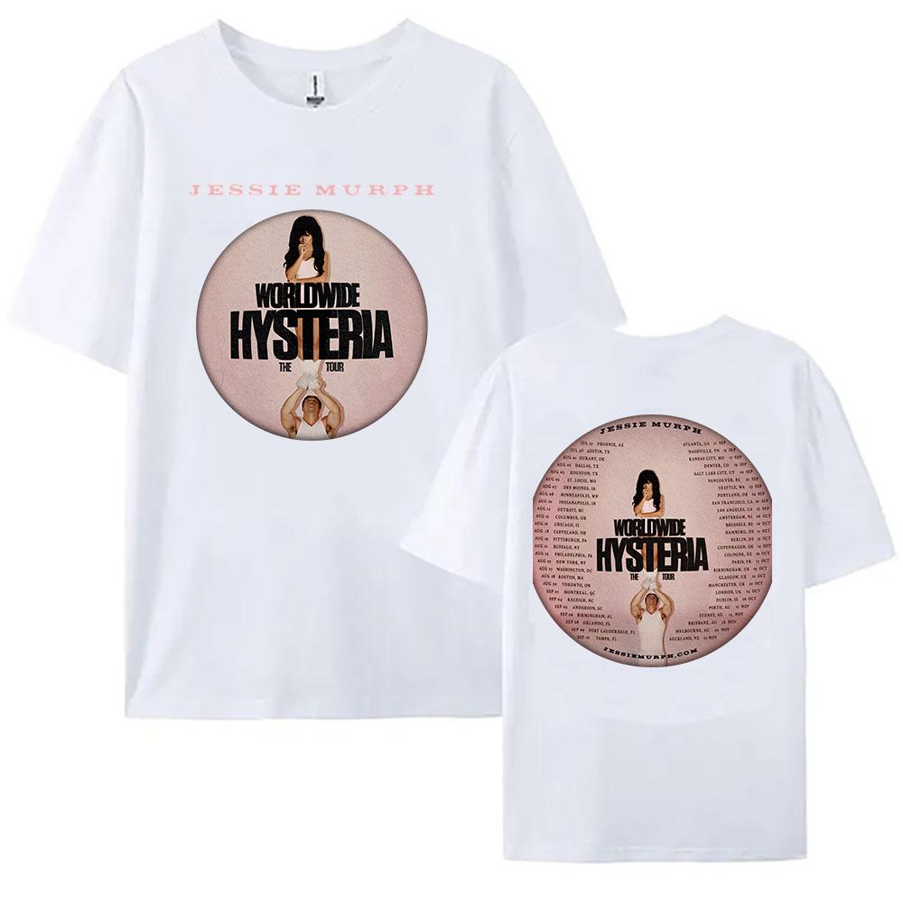 Y2K JESSIE MURPH The Worldwide Hysteria Tour 2025 T-shirt Cotton Summer Unisex Streetwear Hip Hop Casual Female Tshirts Graphic