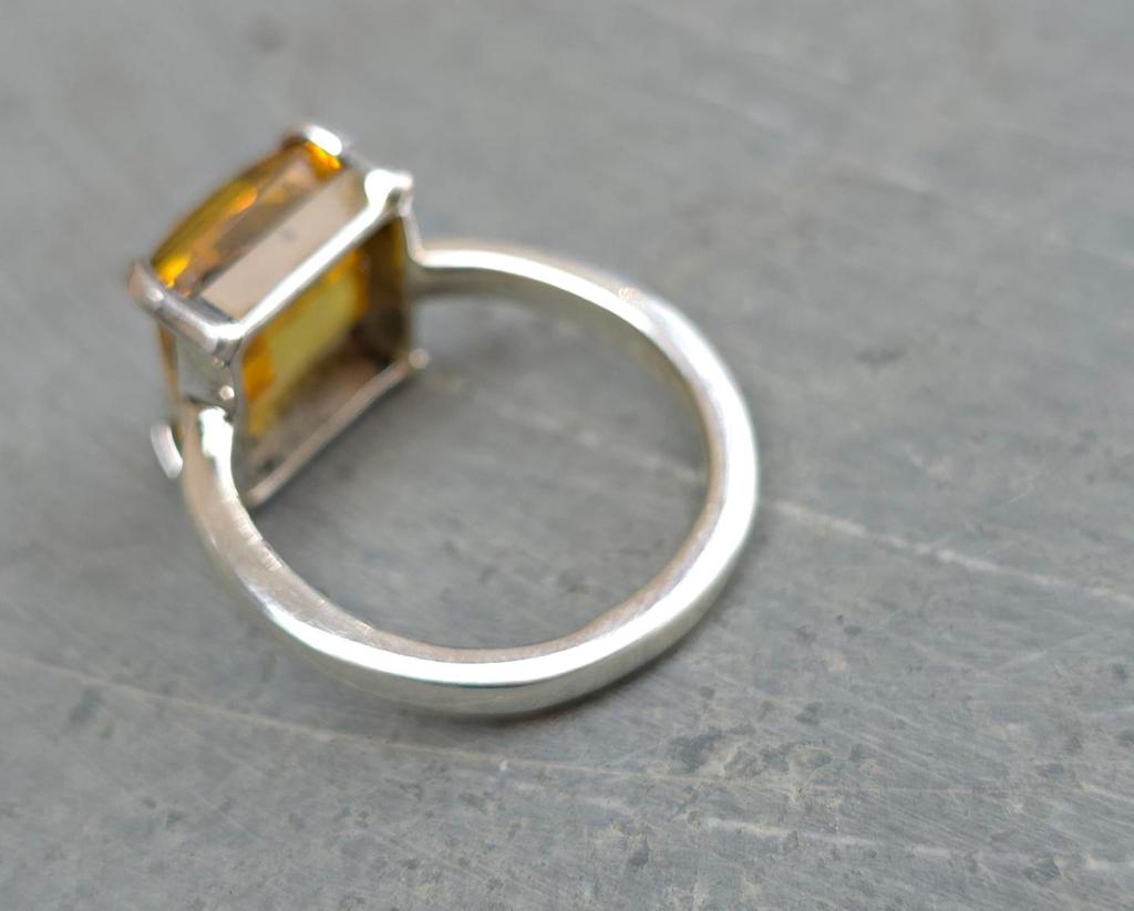 Citrin Statement Ring · Kissenring · Citrin Ring · Cocktail Ring · Edelstein Ring · November Geburtsstein Ring