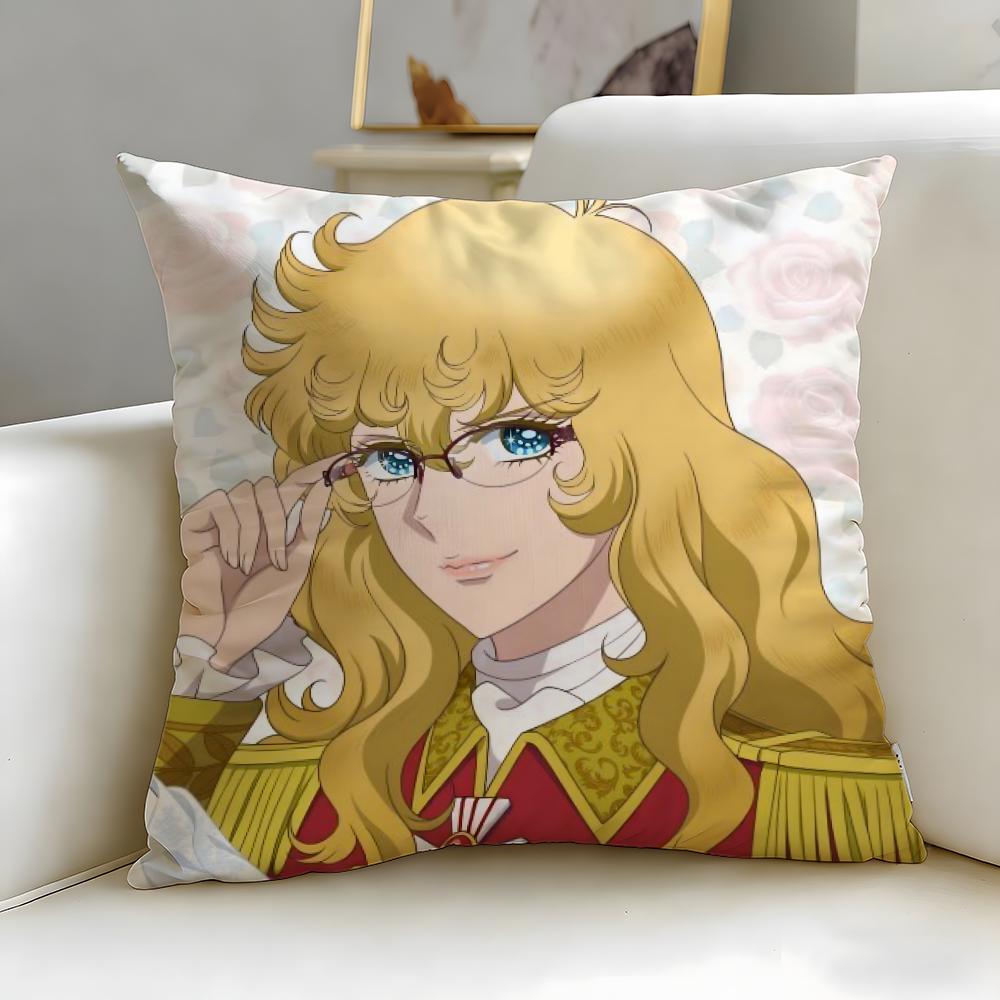 anime The Rose of Cushion Cover Soft EasyWash Pillow Case Versatile for Couch Bed Travel and Office