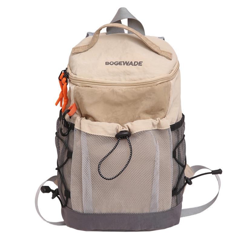 Outdoor Sports Bag Unisex Contrast Color Stitching Backpack Lightweight Travel Backpack