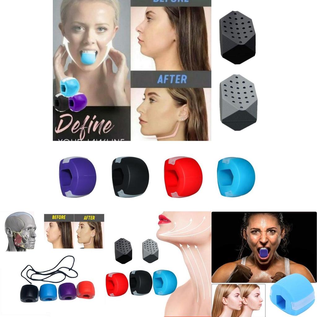 Silicone Jawline Toner Ball For Muscles And Fitness Training Black