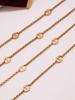 Oumaijia 18k Gold-Plated Zirconia Rhinestone Chain Necklace