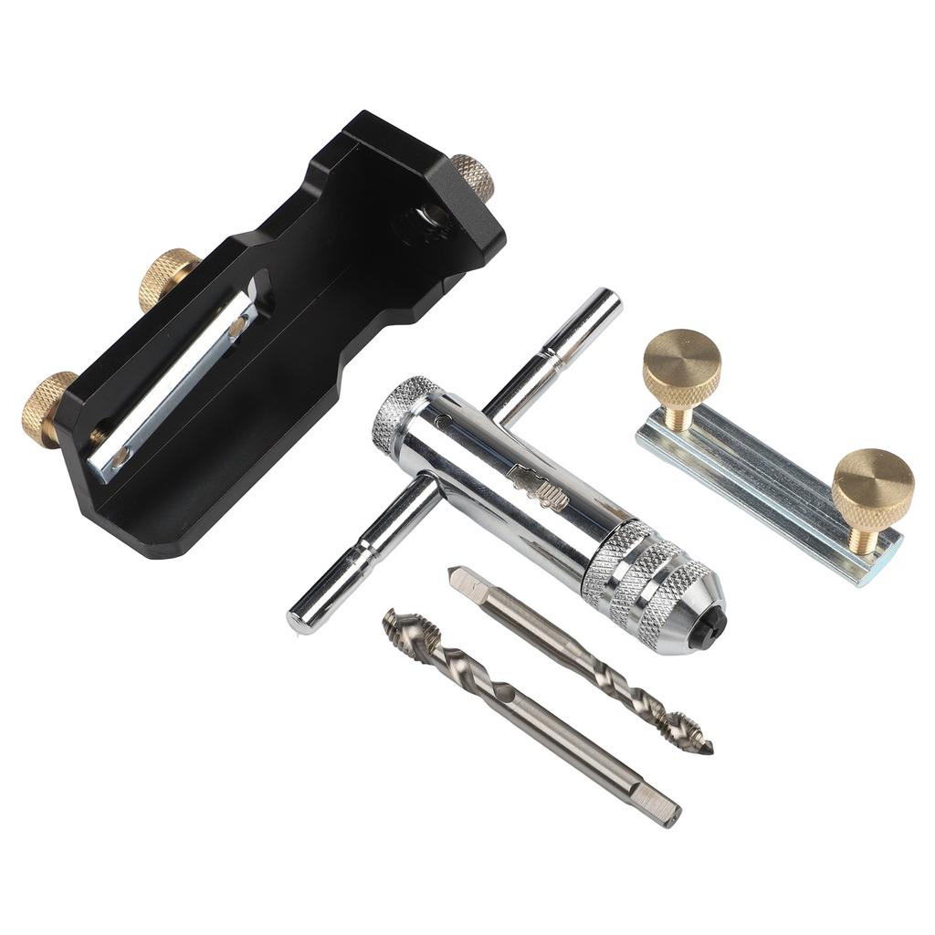 Adjustable Stop Aluminum Profile Drill Guide with Positioning Jig for Accurate Hole Punching On Various Profile Sizes