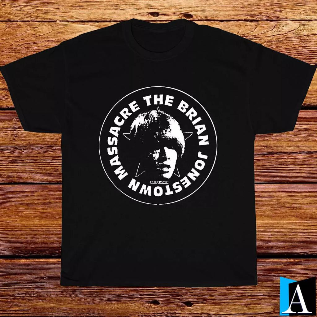New Shirt Brian Jonestown Massacre Tour Logo Black T-Shirt Size T-Shirt Black Crew Neck Tee Graphic Short Sleeve Shirt Unisex