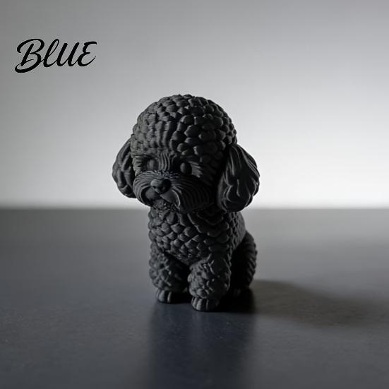Artistic Pet Memorial 3D Printed Cute Teddy Dog Statue Mini Poodle Figurine