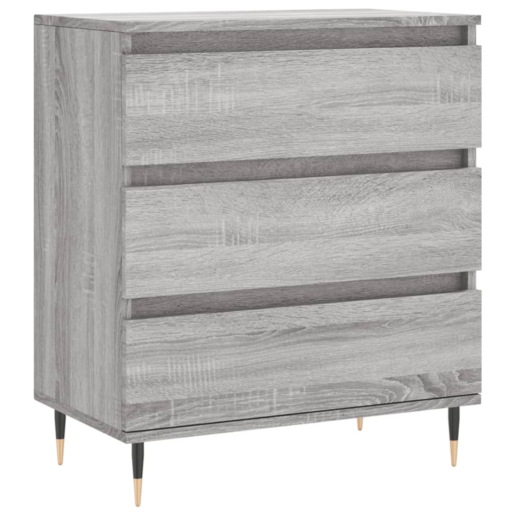 Chest of Drawers, Grey Sonoma Oak, 60X35X70 Cm, Wood-based Material