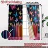 Modern Flat Printing Curtains Without Rod Rainbowpencils Curtain Versatile Fabric All Seasons Use Set Of 2 Made Polyester