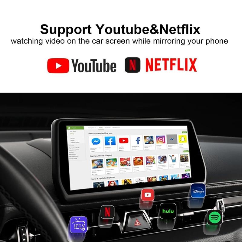 Universal Android 14 CarPlay AI Box Wireless Carplay Android Auto Adapter Car Intelligence Systems For Google YouTube Netflix