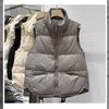 Autumn Stand-up Collar Down Cotton Waistcoat for Small People, All-match Fashion Cotton Waistcoat Waistcoat Jacket Trend