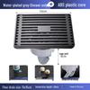 Gunmetal Gray 304 Stainless Steel Odor-Resistant Floor Drain with Copper Core for Shower & Washing Machine.