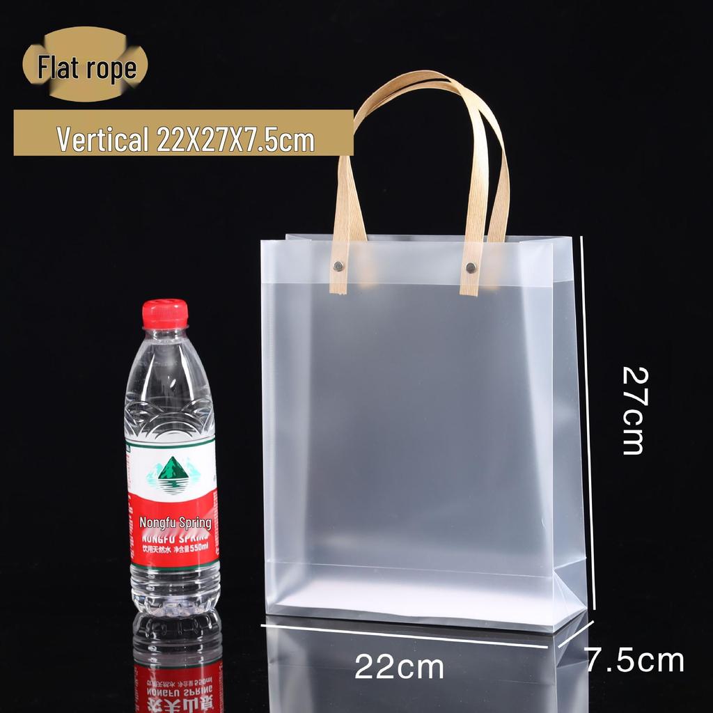 In Stock PVC Transparent Tote Bag, Frosted PP Plastic Gift/Souvenir Packaging, Wedding Candy Bag