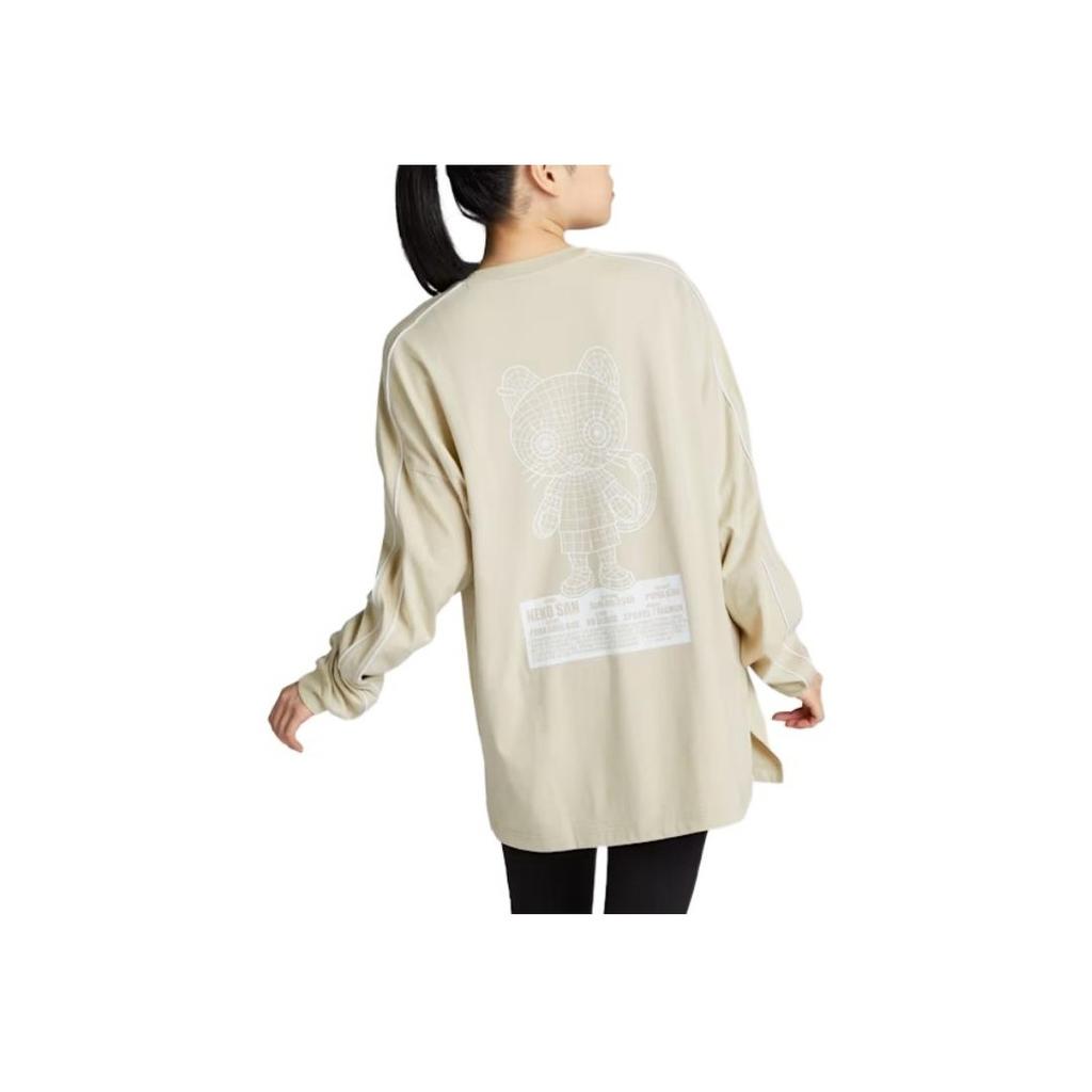 Puma T7 Neko-San FW24 Round Neck Pullover Long Sleeve T-Shirt Unisex Tops Desert-Dust 629841-68