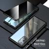 360 Full Cover Magnetic Metal Flip Case For Samsung Galaxy 20 Ultra Note20 Cases Tempered Glass 20 Privacy Fundas Euti