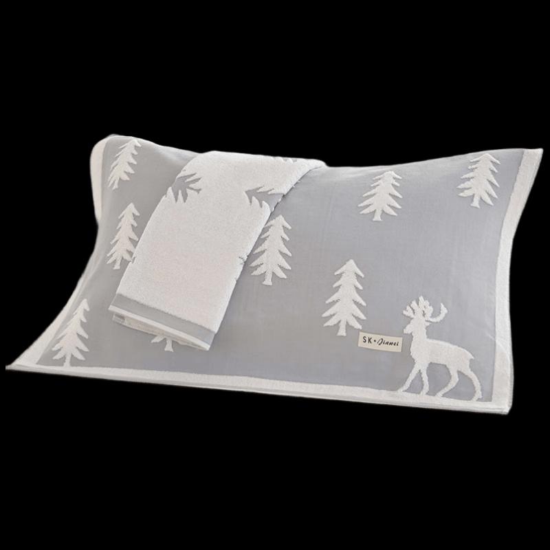Langrui Christmas Deer Pillow Towel