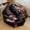 1PC Toucan Flowers Umbrella-9-Rib Reinforced, Automatic Open, Lightweight & Durable, Cute Fashion Accessory for Outdoor-P0779