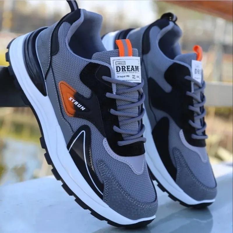 Fashion Fashion Men's Shoes Mesh Breathable Casual Sneakers Lace Up Comfort Running Shoes for Men Luxury Tennis Shoes Zapatillas Hombre
