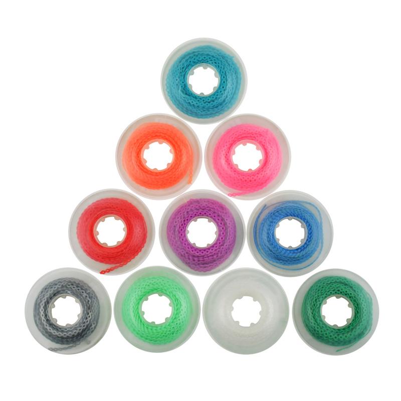 10 ks/lot Zubní Elastický Ultra Power Chain Barevná Gumová Cívka Vzdálenost Kontinuální Vysoká Pevnost 4,75 m Dlouhý/Krátký/Uzavřený
