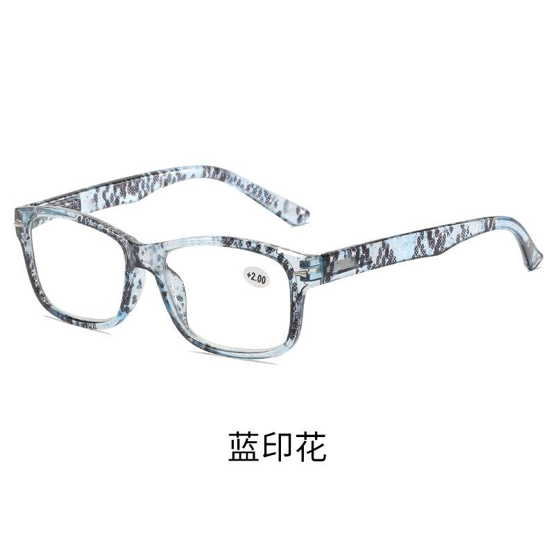 Green Flower Reading Glasses for Women Anti Blue Light Presbyopia Glasses Ultra Light Men Computer Glasses High-Definition +1.0