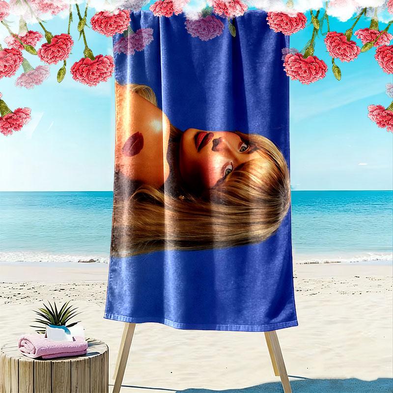 Sabrina Poster Print Beach Towel, Large Soft Quick Dry Towel for Beach Camping Swimming