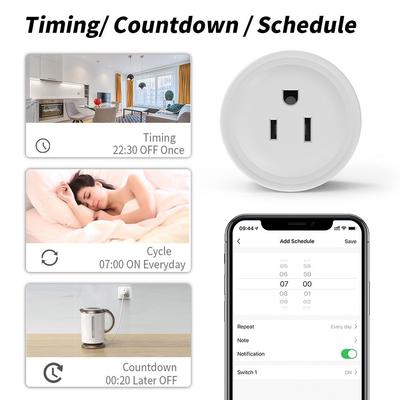 Priza inteligentă WiFi CozyLife Tuya cu control vocal și temporizator, standard SUA