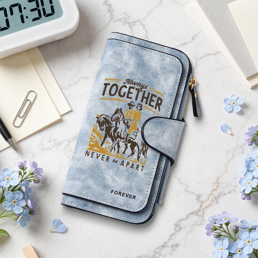 Vintage Western Pattern Long Wallet Multi Slot Card Holder Portable Fashion Forever Daily Use Purse