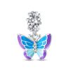 S925 Silver DIY Glow In The Dark Jewelry Accessories Firefly Butterfly Feather Pendant Bracelet Style Beads