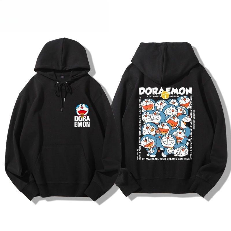 

Cartoon Doraemon and Doraemon Co-branded Hoodies, Japanese-style Pure Cotton Printed Hoodies for Both Men and Women 3XL