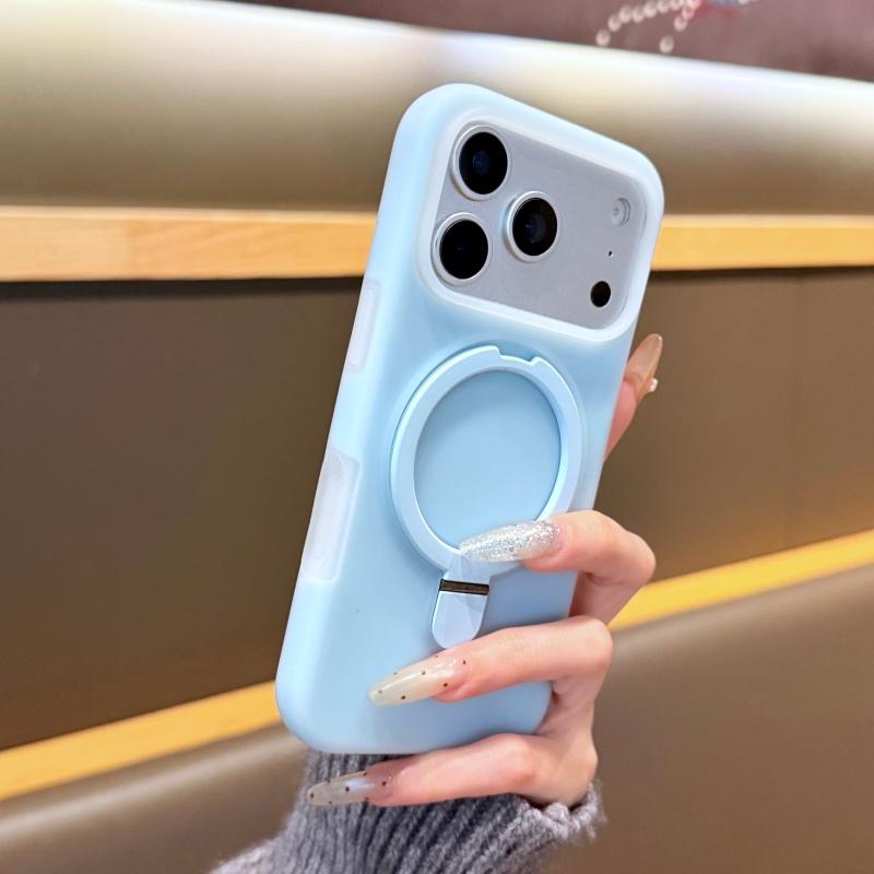 

Luxury Jelly Bumper Glossy For Magsafe Stand Case for iPhone 17 Air 16 15 Pro Max Magnetic Wireless Charging Matte Candy Cover iPhone 16 Pro Max