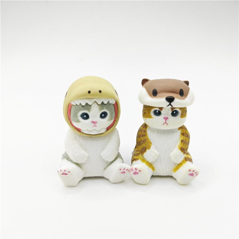 Cat Blind Box Marine Life Sitting Series Squid Penguin Toy Figurine Decoration