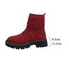 Autumn New Fly-woven Socks and Boots Women's Large-size Thick-soled Solid-color European and American Casual Martin Boots