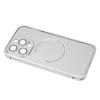 Magnetic Phone Case with Camera Lens Protector Cell Mobile Phone Protective Cover for MagSafe Silver for IPhone 14 Pro