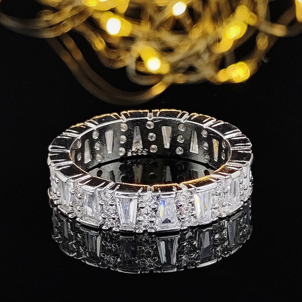 Dai Xi AAA Zircon Irregular Diamond Ring - European & American Style