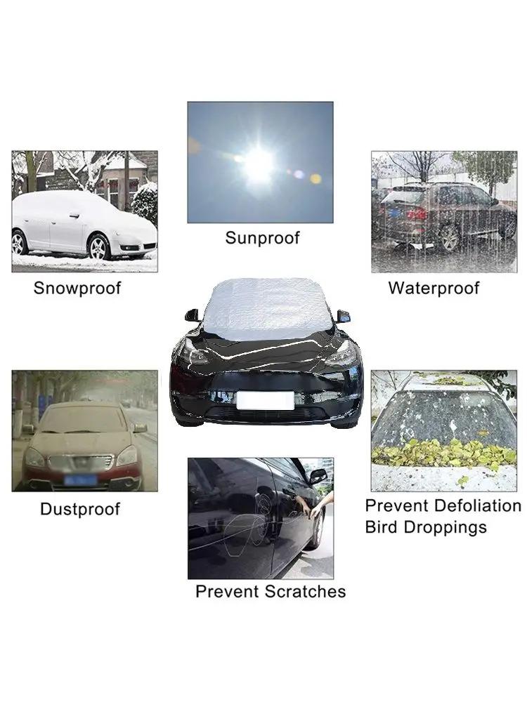 Car Snow Cover Windshield Sunshade Outdoor Waterproof Car Cover Anti Ice Frost Auto Protector Winter Exterior Tools Accessories
