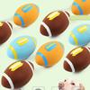 Dog Bite Toy Rugby Shape Cleaning Tooth Soft Latex Toy Puppy Chewing Ball Toy Dog Toy