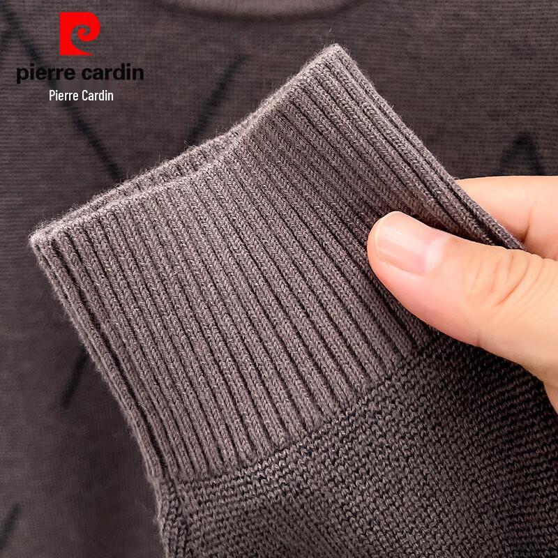 Pierre Cardin Men's 100% Pure Wool Mock Neck Sweater