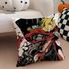 FFullmetal Alchemist Brotherhoo Cushion Cover Linen Pillow Case Soft Breathable Protective Couch Room Decoration