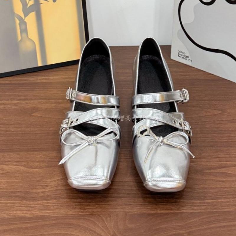 2025 Inner Heightened Single Shoes Women's 2025 New Spring and Autumn Summer Chunky High Heeled Mary Jane Shoes