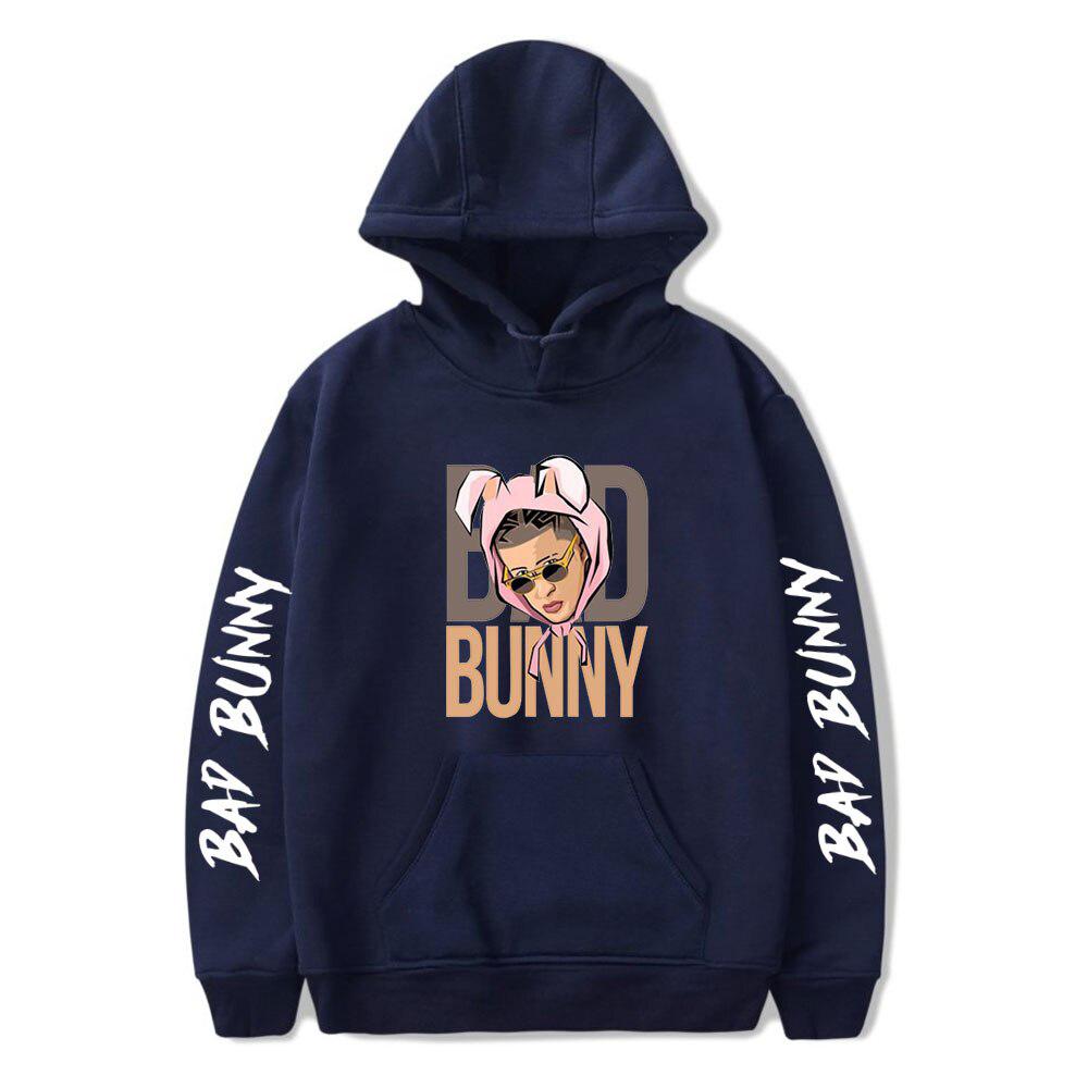 Sudadera Con Capucha Bad Rapper Bunny - Diseño Hip Hop, Poliéster, Tallas XXS A 4XL, Unisex, Ideal Para Streetwear