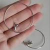 Exquisite Creative Cartoon Stereo Sliver Color Kitten Cat Big Hoop Earring for Women Personality Cute  Animal Pets Jewelry Gift